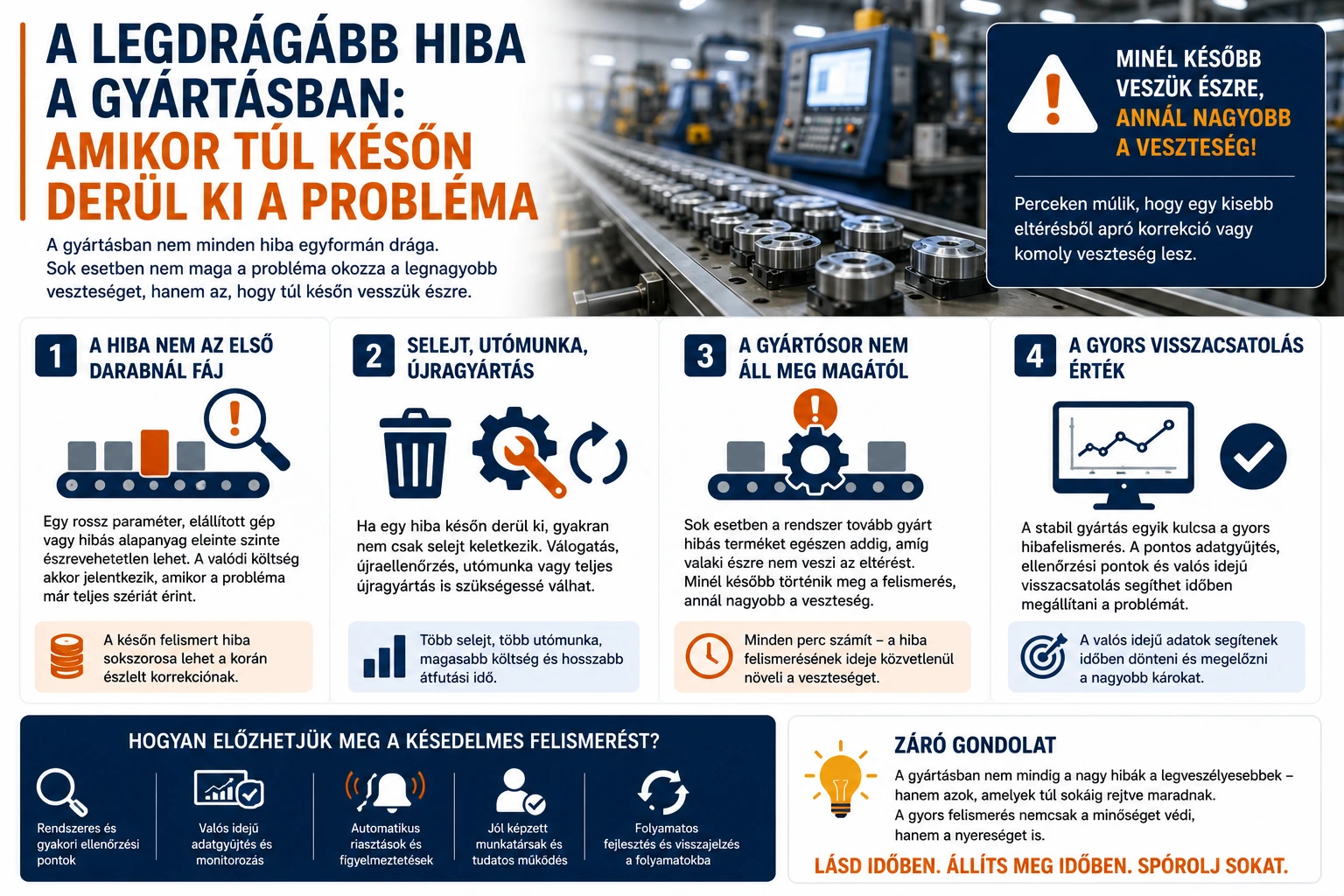 A legdrágább hiba a gyártásban: amikor túl későn derül ki a probléma