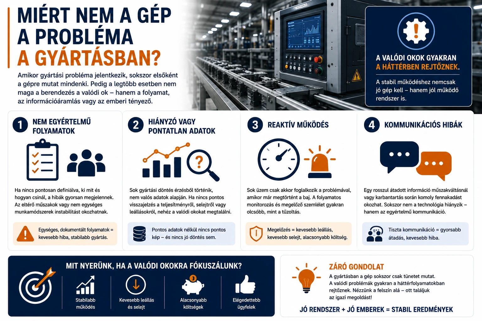 Miért nem a gép a probléma a gyártásban?