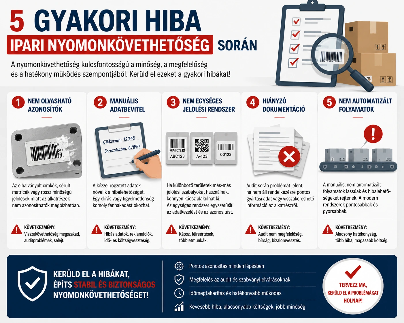 5 gyakori hiba ipari nyomonkövethetőség során