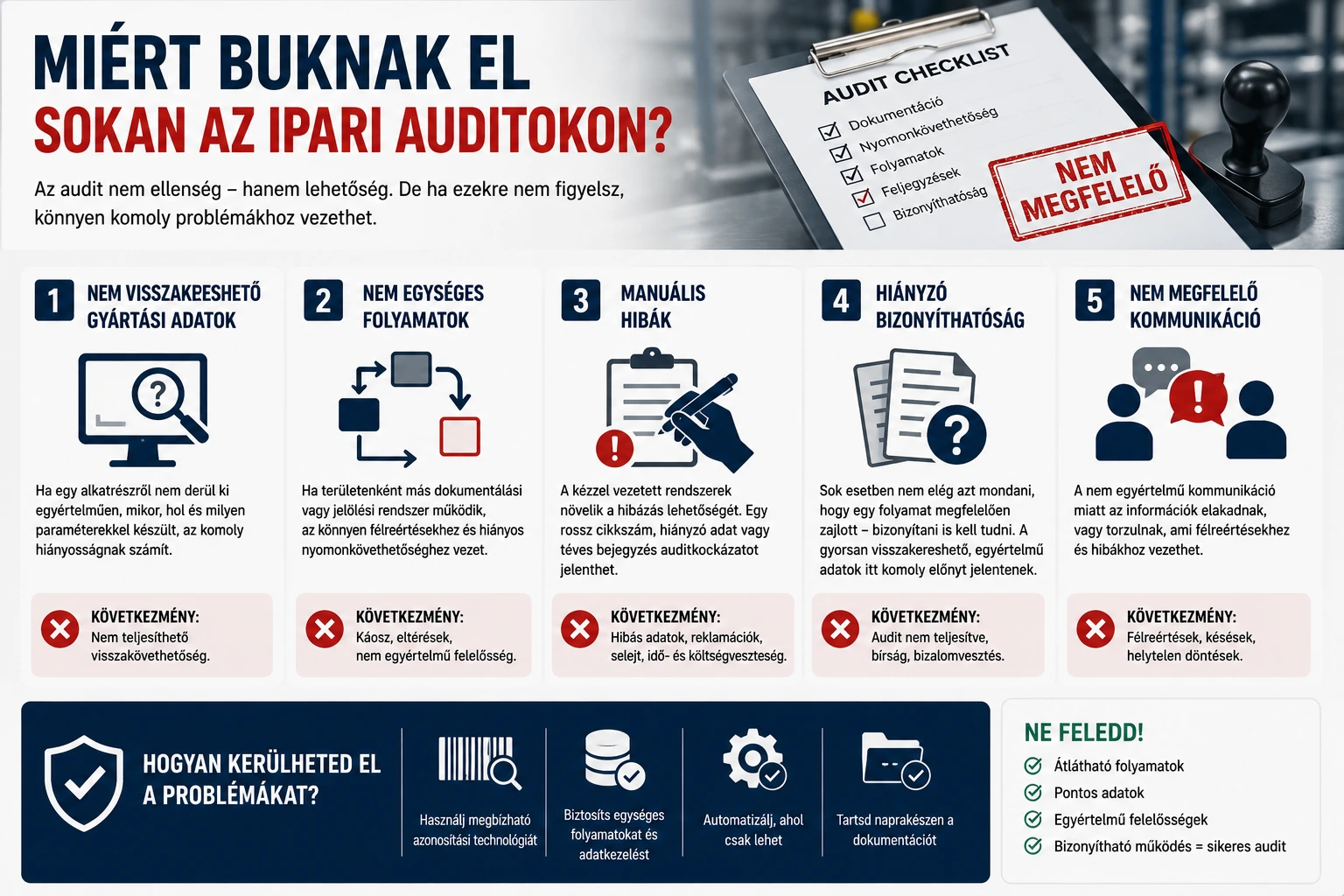 Miért buknak el sokan az ipari auditokon?