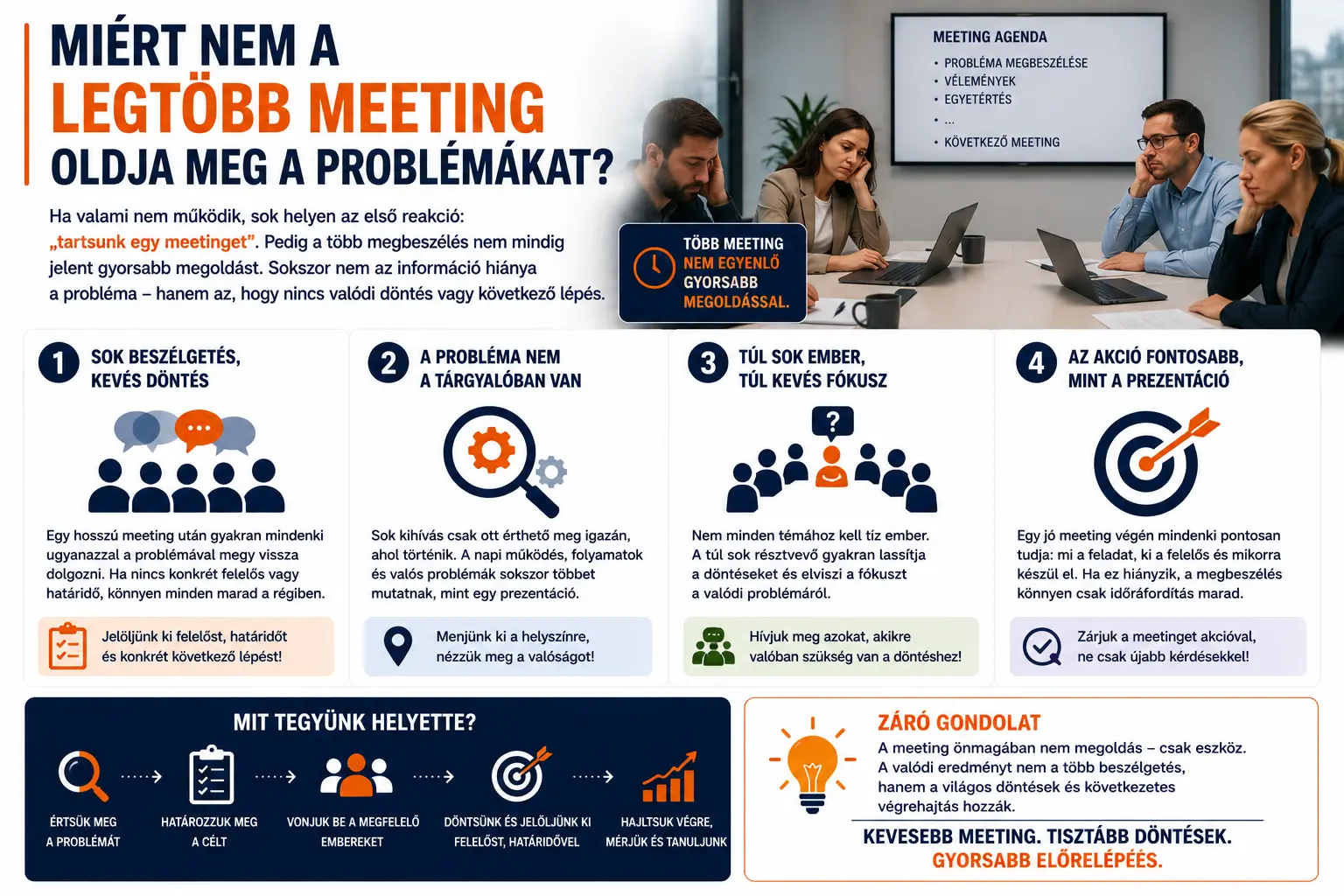 Miért nem a legtöbb meeting oldja meg a problémákat?