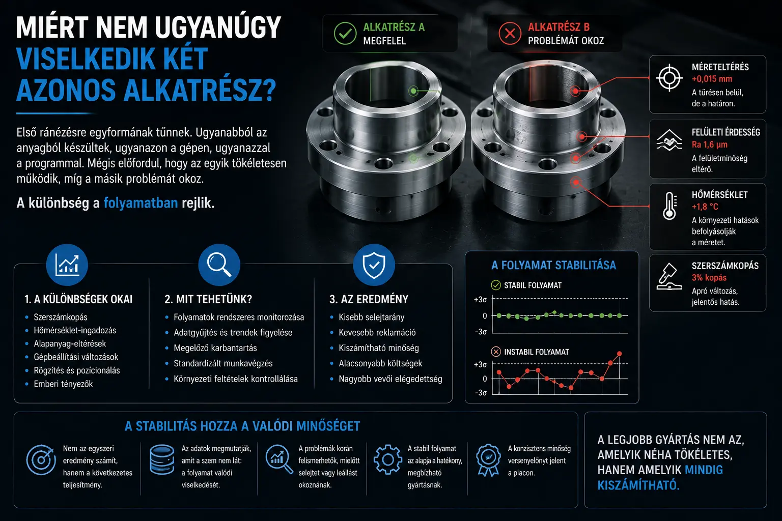 Miért nem ugyanúgy viselkedik két azonos alkatrész?