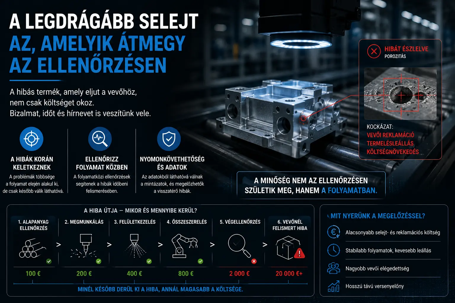 A legdrágább selejt az, amelyik átmegy az ellenőrzésen